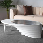 Modern organic coffee table with asymmetrical silhouette
