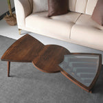 Contemporary coffee table with mixed material contrast